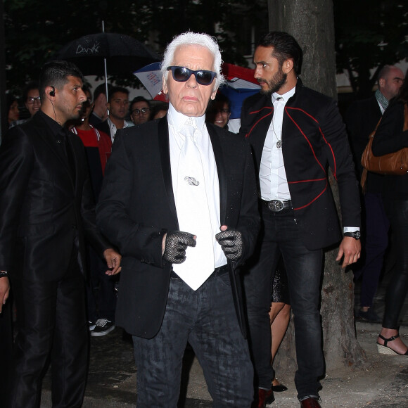 Karl Lagerfeld - Ouverture de la nouvelle boutique Fendi, 51 Avenue Montaigne à Paris, le 3 juillet 2013. 