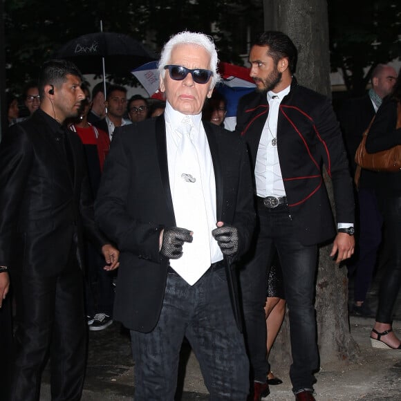 Karl Lagerfeld - Ouverture de la nouvelle boutique Fendi, 51 Avenue Montaigne à Paris, le 3 juillet 2013. 