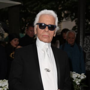 Karl Lagerfeld - Ouverture de la nouvelle boutique Fendi, 51 Avenue Montaigne à Paris, le 3 juillet 2013. 