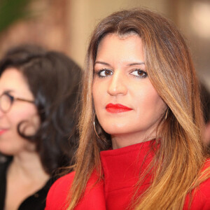 Marlène Schiappa, Secrétaire d'État auprès de la Première ministre, chargée de l'Économie sociale et solidaire et de la Vie associative- Remise du prix Ilan Halimi à l'Hôtel de Bourvallais à Paris, en présence d'E.Dupond-Moretti, ministre de la Justice, le 14 février 2023. © Jonathan Rebboah / Bestimage