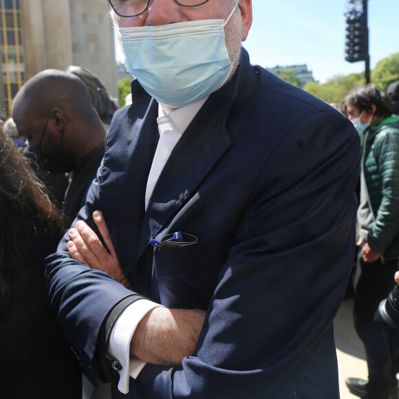 Pascal Praud - Hommage à Sarah Halimi, assassinée en avril 2017, sur la place du Trocadero à Paris. Le 25 avril 2021