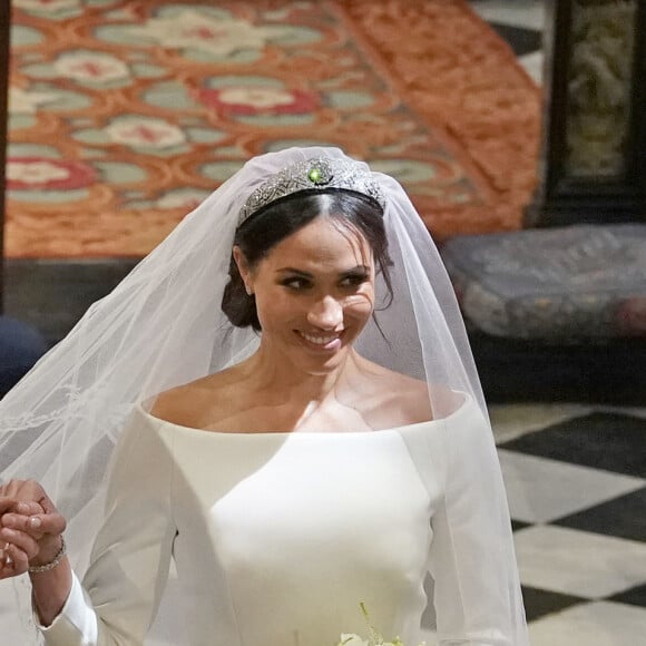 S'ils se sont rencontrés en 2016, le prince Harry lui a demandé sa main l'année suivante !
Le prince Harry et Meghan Markle, duchesse de Sussex - Cérémonie de mariage du prince Harry et de Meghan Markle en la chapelle Saint-George au château de Windsor, Royaume Uni, le 19 mai 2018. 