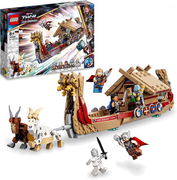 Un navire qui vole, ça existe, comme le montre ce jeu de construction Lego Marvel le drakkar Viking volant de Thor