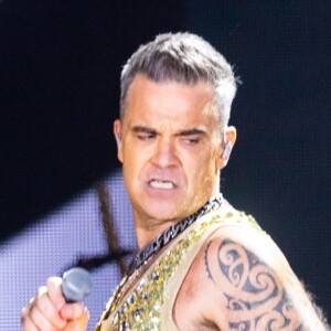 Un post sur lequel le principal concerné n'a fait aucun commentaire !
Concert de Robbie Williams à Birmingham dans le cadre de sa tournée pour les 25 ans de carrière solo le 15 octobre 2022. 