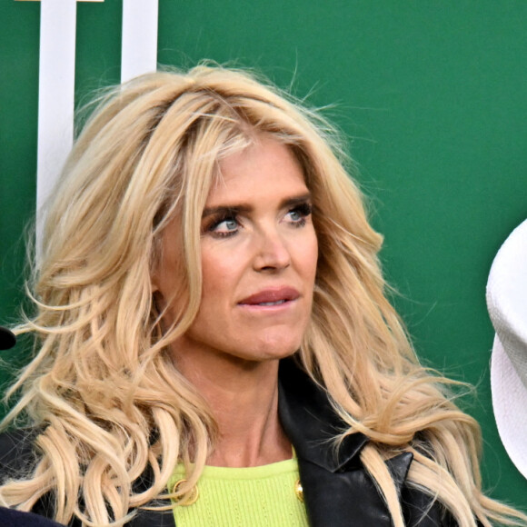 Maurice Dabbah et sa compagne Victoria Silvstedt lors des 8èmes de final du Rolex Monte-Carlo Masters 2023, à Roquebrune-Cap-Martin, France, le 13 avril 2023. © Bruno Bebert/Bestimage