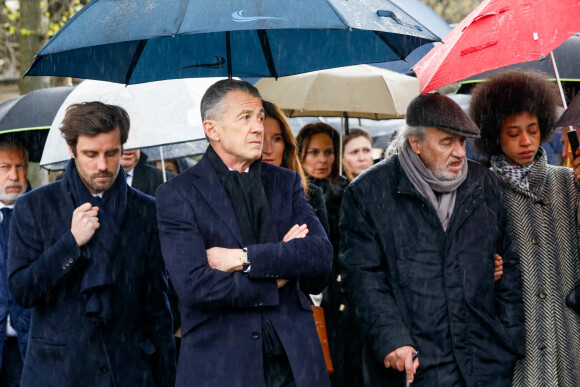 François Sarkozy - Obsèques de l'avocat Hervé Temime au cimetière du Montparnasse à Paris, le 14 avril 2023. © Clovis-Jacovides/Bestimage