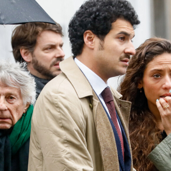 Roman Polanski, l'avocate Delphine Meillet - Obsèques de l'avocat Hervé Temime au cimetière du Montparnasse à Paris, le 14 avril 2023. © Clovis-Jacovides/Bestimage