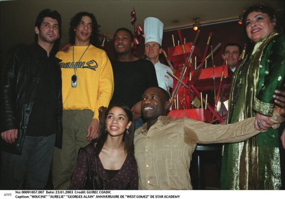 Houcine, Georges-Alain - Anniversaire de West Gomez de la Star Academy le 23 janvier 2003