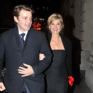 Michèle Laroque et François Baroin - Invités au mariage de Jean-François Copé chez Potel et Chabot au 46 rue Cambon à Paris