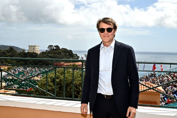 François Baroin - Célébrités en tribune lors du tournoi Rolex Monte Carlo Masters 2023 à Roquebrune-Cap-Martin le 15 avril 2023. © Bruno Bebert/Bestimage 