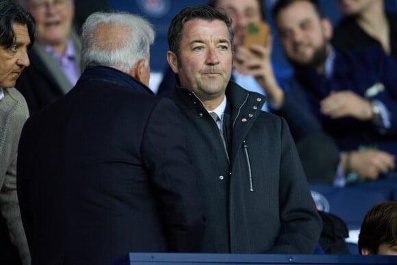 Karl Olive - People en tribunes lors du match de championnat de Ligue 1 Uber Eats opposant le Paris Saint-Germain (PSG) au RC Lens (3-1) au Parc des Princes à Paris le 15 avril 2023. © Cyril Moreau/Bestimage 