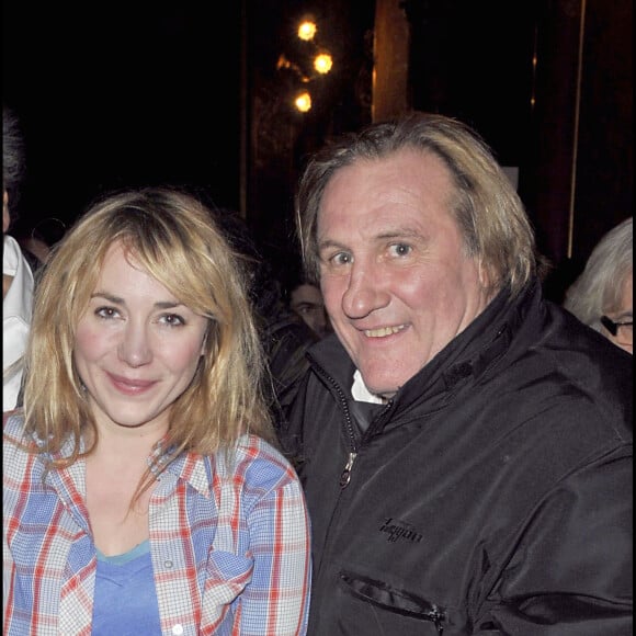 Julie et Gérard Depardieu à Paris.