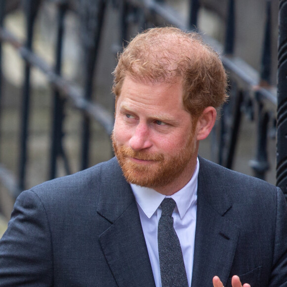 Le prince Harry, duc de Sussex, à la sortie du procès contre l'éditeur du journal "Daily Mail" à Londres, le 30 mars 2023. © Tayfun Salci/Zuma Press/Bestimage 