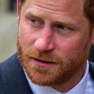 Le prince Harry, duc de Sussex, à la sortie du procès contre l'éditeur du journal "Daily Mail" à Londres, le 30 mars 2023. © Tayfun Salci/Zuma Press/Bestimage 