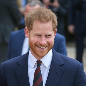 Le prince Harry, duc de Sussex, lors du déjeuner "Lord Mayor's Big Curry Lunch" au Guildhall à Londres le 4 avril 2019. 