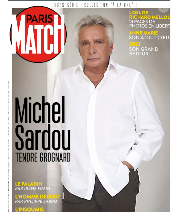 Michel Sardou en couverture du magazine "Paris Match"