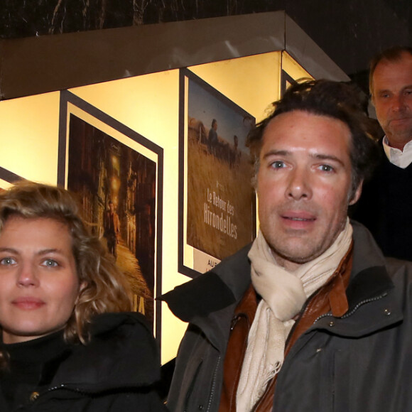 Nicolas Bedos et sa compagne Pauline Desmonts - Présentation et Projection du Documentaire de Bernard-Henri Lévy (BHL) sur la guerre en Ukraine : "Slava Ukraini" (Gloire à l'Ukraine) au Cinéma Balzac à Paris, France, le 6 Février 2023. © Bertrand Rindoff / Bestimage