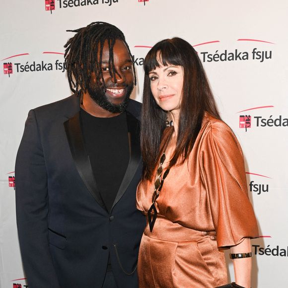 Exclusif - Sly Johnson et sa compagne Mathilda May - Soirée caritative des parrains de l'Appel national pour la Tsedaka au Pavillon d'Armenonville à Paris, France, le 27 novembre 2022. © Coadic Guirec/Bestimage 