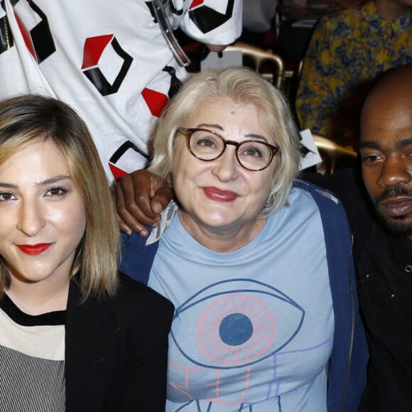 Marilou Berry et sa mere Josiane Balasko, Rudy Berry - People au defile Jean-Paul Gaultier lors de la fashion week Haute-Couture Automne-Hiver 2013/2014 a Paris le 3 juillet 2013.