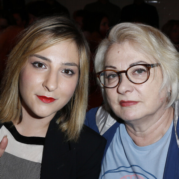 Marilou Berry et sa mere Josiane Balasko - People au defile Jean-Paul Gaultier lors de la fashion week Haute-Couture Automne-Hiver 2013/2014 a Paris le 3 juillet 2013.