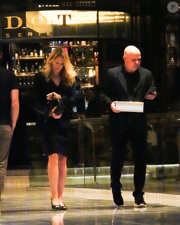 Exclusif - Andre Agassi et sa femme Steffi Graff à la sortie de la brasserie "Bardot" à Las Vegas, le 27 avril 2022.