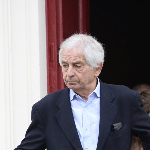 Yvan Levaï, premier mari de Anne Sinclair - Obsèques de Benoît Duquesne en l'église Jeanne-d'Arc de Versailles, le 10 juillet 2014.