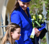 Elle l'a en effet emmenée voir un ballet.
Catherine (Kate) Middleton, princesse de Galles, la princesse Charlotte - La famille royale du Royaume Uni quitte la chapelle Saint George après la messe de Pâques au château de Windsor le 9 avril 2023. 