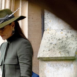 La princesse Charlotte de Galles, et Catherine (Kate) Middleton, princesse de Galles - La famille royale d'Angleterre assiste au service religieux de Noël à l'église St Mary Magdalene à Sandringham, Norfolk, Royaume Uni, le 25 décembre 2022. 