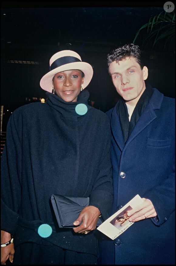 Marc Lavoine et sa première femme Denise Pascale lors des Victoires de la musique en 1985.