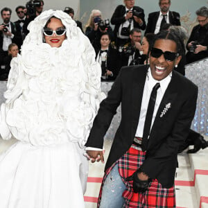 Rihanna et ASAP Rocky - Les célébrités arrivent à la soirée du "MET Gala 2023" à New York, le 1er mai 2023.