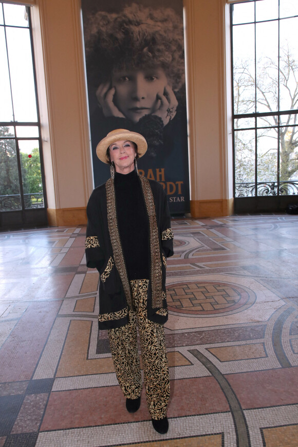 Anny Duperey - Vernissage de l'Exposition " Sarah Bernhardt - Et la Femme créa la Star " au Petit Palais à Paris, France, le 12 Avril 2023. © Bertrand Rindoff / Bestimage 