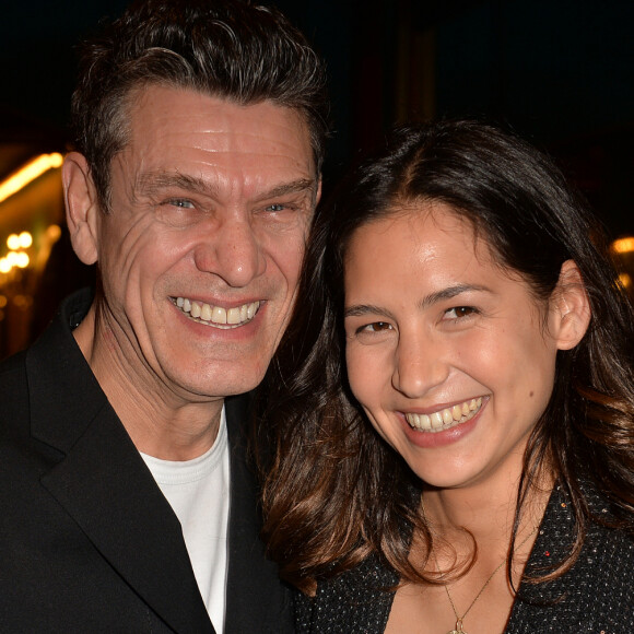 Exclusif - Marc Lavoine et sa compagne Line Papin à la générale de presse du spectacle musicale "Les Souliers Rouges" aux Folies Bergères à Paris, France, le 4 février 2020. © Veeren/Bestimage