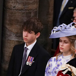 Le prince William, prince de Galles, et Catherine (Kate) Middleton, princesse de Galles, La princesse Charlotte de Galles, Le prince Louis de Galles - Les invités à la cérémonie de couronnement du roi d'Angleterre à l'abbaye de Westminster de Londres, Royaume Uni, le 6 mai 2023. 