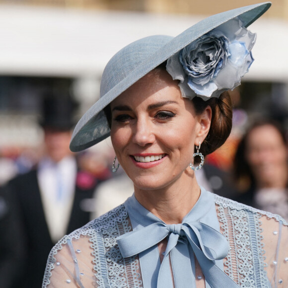 Catherine (Kate) Middleton, princesse de Galles lors d'une Garden Party au palais de Buckingham à Londres, Royaume Uni, le 9 mai 2023, pour célébrer le couronnement du roi et de la reine d'Angleterre. 