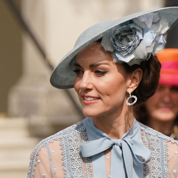 Catherine (Kate) Middleton, princesse de Galles lors d'une Garden Party au palais de Buckingham à Londres, Royaume Uni, le 9 mai 2023, pour célébrer le couronnement du roi et de la reine d'Angleterre. 