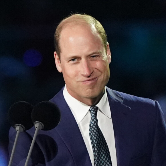 Le prince William a récemment décoré un ancien joueur de football.
Concert du couronnement du roi et de la reine dans l'enceinte du château de Windsor Le prince William, prince de Galles au concert du couronnement du roi et de la reine dans l'enceinte du château de Windsor.