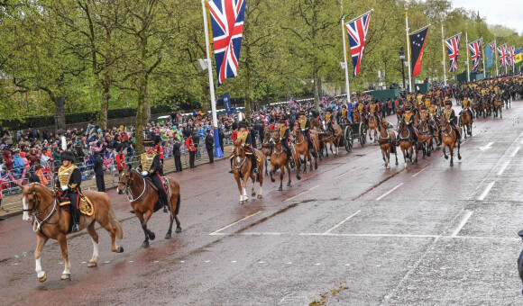 Elle a été arrêtée par la police sans aucune explication.
Sortie de la cérémonie de couronnement du roi d'Angleterre à l'abbaye de Westminster de Londres le 6 mai 2023.