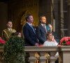 Toute la famille a participé à une messe. 
Le grand duc héritier Guillaume de Luxembourg, le prince Felix, la grande duchesse Maria Teresa et Le grand-duc Henri de Luxembourg - Procession de clôture de l'Octave 2023 à Luxembourg après la messe pontificale le 14 mai 2023. 