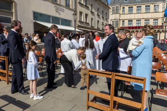 Le grand duc héritier Guillaume de Luxembourg - Procession de clôture de l'Octave 2023 à Luxembourg après la messe pontificale le 14 mai 2023. 