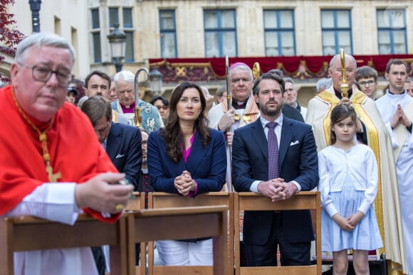 La princesse Claire, le prince Felix - Procession de clôture de l'Octave 2023 à Luxembourg après la messe pontificale le 14 mai 2023. 