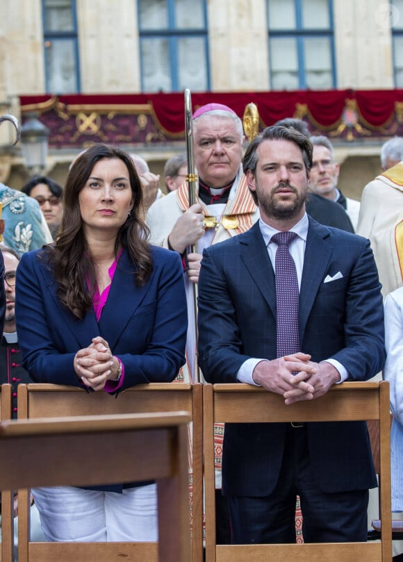 La princesse Claire et le prince Felix - Procession de clôture de l'Octave 2023 à Luxembourg après la messe pontificale le 14 mai 2023. 