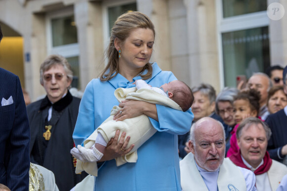 La princesse Stephanie de Luxembourg et le prince François - Procession de clôture de l'Octave 2023 à Luxembourg après la messe pontificale le 14 mai 2023. 