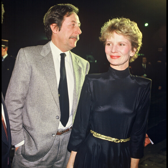 Archives - Jean Rochefort et Nicole Garcia lors de la soirée des César en 1985.