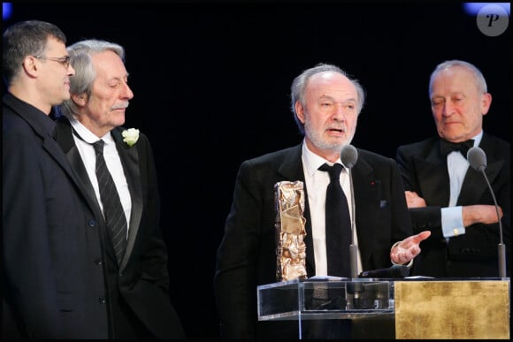Jean Rochefort et Claude Berri - 33ème cérémonie des Césars 2008 au théâtre du Marigny. 