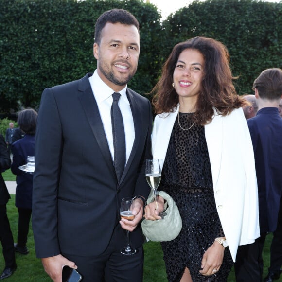 Jo-Wilfried Tsonga et son épouse Noura El Shwekh - Les célébrités fêtent le centenaire des 24 Heures du Mans au musée Rodin à Paris, le 16 mai 2023. © Rachid Bellak / Bestimage 