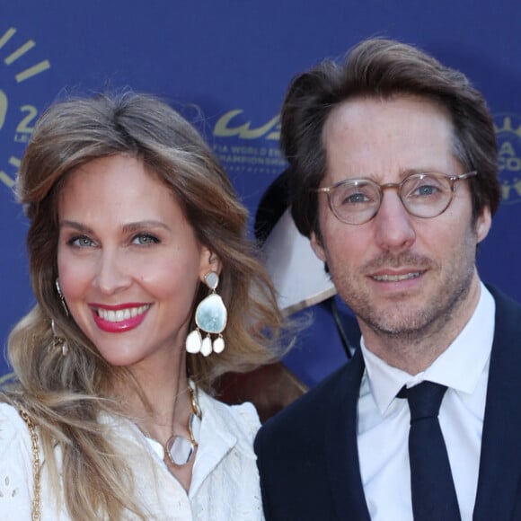 Ophélie Meunier, quant à elle, a fait une rare apparition avec son mari. 
Ophélie Meunier et son mari Mathieu Vergne - Les célébrités fêtent le centenaire des 24 Heures du Mans au musée Rodin à Paris, le 16 mai 2023. © Rachid Bellak / Bestimage 