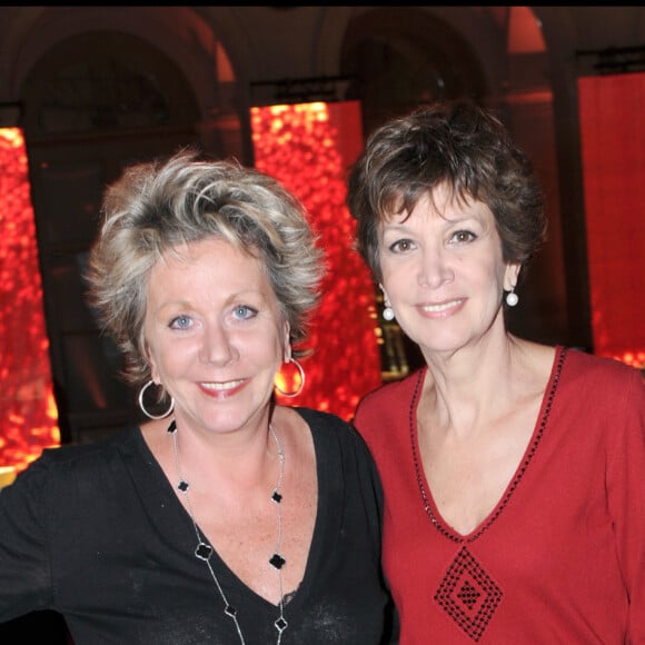 Françoise Laborde et sa soeur Catherine au Coktail de rentrée de TF1 au Palais Brongniart, à Paris