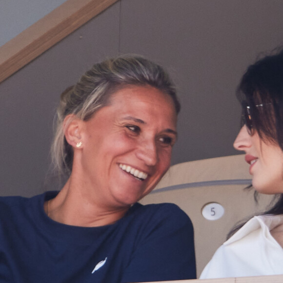 Tatiana Golovin en tribunes lors des Internationaux de France de tennis de Roland Garros 2023 à Paris, France, le 3 juin 2023. © Moreau-Jacovides/Bestimage  Celebs in the stands during the French Open tennis tournament at Roland Garros 2023 in Paris, France, on June 3rd, 2023. 