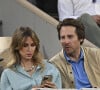 Ophélie Meunier est venue accompagnée de son mari Mathieu Vergne.
Ophélie Meunier et son mari Mathieu Vergne - Celébrités dans les tribunes des Internationaux de France de Roland Garros à Paris le 4 juin 2023.
