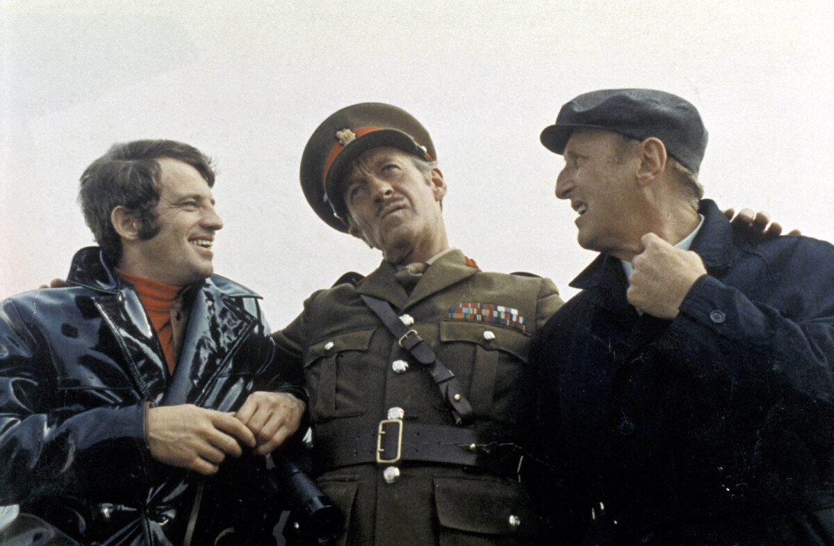 Photo : Archives - Jean-Paul Belmondo, David Niven et Bourvil sur le